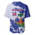 Custom Haiti Football Baseball Jersey Les Grenadiers Blue Grunge Polynesian Tattoo - Wonder Print Shop