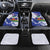 Custom Haiti Football Car Mats Les Grenadiers Blue Grunge Polynesian Tattoo - Wonder Print Shop