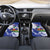 Custom Haiti Football Car Mats Les Grenadiers Blue Grunge Polynesian Tattoo - Wonder Print Shop