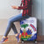 Custom Haiti Football Luggage Cover Les Grenadiers Blue Grunge Polynesian Tattoo - Wonder Print Shop