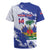 Custom Haiti Football Rugby Jersey Les Grenadiers Blue Grunge Polynesian Tattoo - Wonder Print Shop