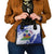 Custom Haiti Football Shoulder Handbag Les Grenadiers Blue Grunge Polynesian Tattoo - Wonder Print Shop
