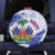 Custom Haiti Football Spare Tire Cover Les Grenadiers Blue Grunge Polynesian Tattoo - Wonder Print Shop