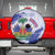 Custom Haiti Football Spare Tire Cover Les Grenadiers Blue Grunge Polynesian Tattoo - Wonder Print Shop