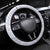 Haiti Football Steering Wheel Cover Les Grenadiers Blue Grunge Polynesian Tattoo - Wonder Print Shop
