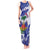 Custom Haiti Football Tank Maxi Dress Les Grenadiers Blue Grunge Polynesian Tattoo - Wonder Print Shop