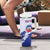 Custom Haiti Football Tumbler With Handle Les Grenadiers Blue Grunge Polynesian Tattoo - Wonder Print Shop