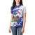 Custom Haiti Football Women Polo Shirt Les Grenadiers Blue Grunge Polynesian Tattoo - Wonder Print Shop