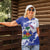 Custom Haiti Football Women Polo Shirt Les Grenadiers Blue Grunge Polynesian Tattoo - Wonder Print Shop