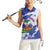 Custom Haiti Football Women Sleeveless Polo Shirt Les Grenadiers Blue Grunge Polynesian Tattoo - Wonder Print Shop
