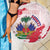 Custom Haiti Football Beach Blanket Les Grenadiers Red Grunge Polynesian Tattoo - Wonder Print Shop