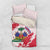 Custom Haiti Football Bedding Set Les Grenadiers Red Grunge Polynesian Tattoo - Wonder Print Shop