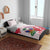Custom Haiti Football Bedding Set Les Grenadiers Red Grunge Polynesian Tattoo - Wonder Print Shop