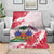 Custom Haiti Football Blanket Les Grenadiers Red Grunge Polynesian Tattoo - Wonder Print Shop