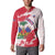 Custom Haiti Football Button Sweatshirt Les Grenadiers Red Grunge Polynesian Tattoo - Wonder Print Shop