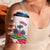 Custom Haiti Football 4 in 1 Can Cooler Tumbler Les Grenadiers Red Grunge Polynesian Tattoo - Wonder Print Shop