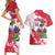 Custom Haiti Football Couples Matching Short Sleeve Bodycon Dress and Hawaiian Shirt Les Grenadiers Red Grunge Polynesian Tattoo - Wonder Print Shop