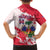 Custom Haiti Football Family Matching Off Shoulder Maxi Dress and Hawaiian Shirt Les Grenadiers Red Grunge Polynesian Tattoo - Wonder Print Shop