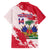 Custom Haiti Football Family Matching Off Shoulder Maxi Dress and Hawaiian Shirt Les Grenadiers Red Grunge Polynesian Tattoo - Wonder Print Shop