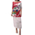Custom Haiti Football Family Matching Puletasi and Hawaiian Shirt Les Grenadiers Red Grunge Polynesian Tattoo - Wonder Print Shop