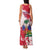 Custom Haiti Football Family Matching Tank Maxi Dress and Hawaiian Shirt Les Grenadiers Red Grunge Polynesian Tattoo - Wonder Print Shop
