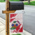 Custom Haiti Football Garden Flag Les Grenadiers Red Grunge Polynesian Tattoo - Wonder Print Shop