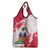 Custom Haiti Football Grocery Bag Les Grenadiers Red Grunge Polynesian Tattoo - Wonder Print Shop