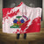 Custom Haiti Football Hooded Blanket Les Grenadiers Red Grunge Polynesian Tattoo - Wonder Print Shop