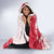 Custom Haiti Football Hooded Blanket Les Grenadiers Red Grunge Polynesian Tattoo - Wonder Print Shop