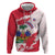 Custom Haiti Football Hoodie Les Grenadiers Red Grunge Polynesian Tattoo - Wonder Print Shop