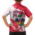 Custom Haiti Football Kid Hawaiian Shirt Les Grenadiers Red Grunge Polynesian Tattoo - Wonder Print Shop