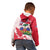 Custom Haiti Football Kid Hoodie Les Grenadiers Red Grunge Polynesian Tattoo - Wonder Print Shop