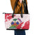 Custom Haiti Football Leather Tote Bag Les Grenadiers Red Grunge Polynesian Tattoo - Wonder Print Shop