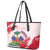 Custom Haiti Football Leather Tote Bag Les Grenadiers Red Grunge Polynesian Tattoo - Wonder Print Shop