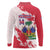 Custom Haiti Football Long Sleeve Polo Shirt Les Grenadiers Red Grunge Polynesian Tattoo - Wonder Print Shop