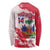 Custom Haiti Football Long Sleeve Shirt Les Grenadiers Red Grunge Polynesian Tattoo - Wonder Print Shop