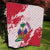 Custom Haiti Football Quilt Les Grenadiers Red Grunge Polynesian Tattoo - Wonder Print Shop