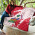 Custom Haiti Football Quilt Les Grenadiers Red Grunge Polynesian Tattoo - Wonder Print Shop