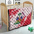 Custom Haiti Football Quilt Les Grenadiers Red Grunge Polynesian Tattoo - Wonder Print Shop