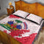 Custom Haiti Football Quilt Bed Set Les Grenadiers Red Grunge Polynesian Tattoo - Wonder Print Shop