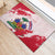Custom Haiti Football Rubber Doormat Les Grenadiers Red Grunge Polynesian Tattoo - Wonder Print Shop