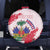 Custom Haiti Football Spare Tire Cover Les Grenadiers Red Grunge Polynesian Tattoo - Wonder Print Shop