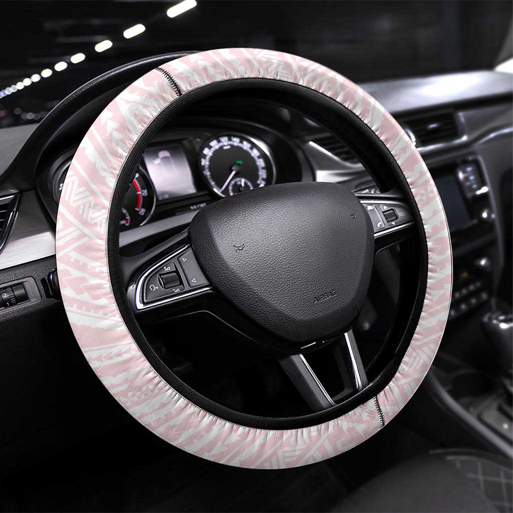 Haiti Football Steering Wheel Cover Les Grenadiers Red Grunge Polynesian Tattoo - Wonder Print Shop