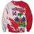 Custom Haiti Football Sweatshirt Les Grenadiers Red Grunge Polynesian Tattoo - Wonder Print Shop