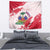 Custom Haiti Football Tapestry Les Grenadiers Red Grunge Polynesian Tattoo - Wonder Print Shop