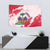Custom Haiti Football Tapestry Les Grenadiers Red Grunge Polynesian Tattoo - Wonder Print Shop