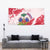 Custom Haiti Football Tapestry Les Grenadiers Red Grunge Polynesian Tattoo - Wonder Print Shop