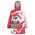 Custom Haiti Football Wearable Blanket Hoodie Les Grenadiers Red Grunge Polynesian Tattoo - Wonder Print Shop