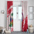 Custom Haiti Football Window Curtain Les Grenadiers Red Grunge Polynesian Tattoo - Wonder Print Shop