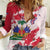 Custom Haiti Football Women Casual Shirt Les Grenadiers Red Grunge Polynesian Tattoo - Wonder Print Shop